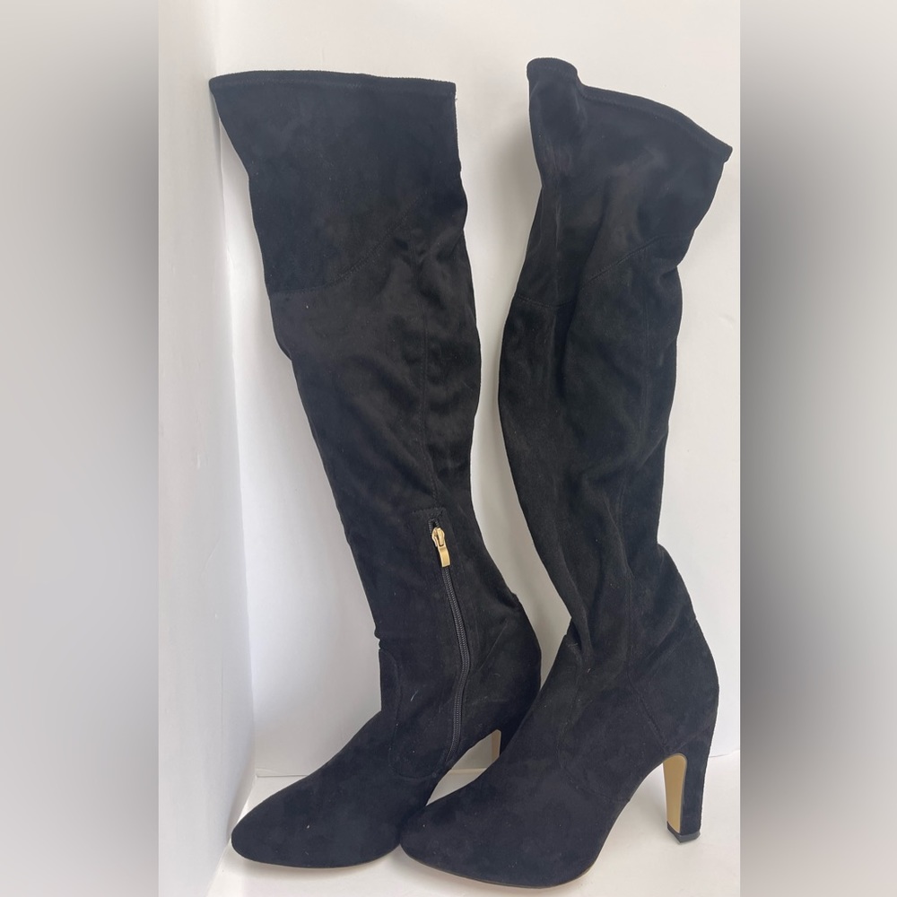Tall black boots by Cato Size 11 Wide